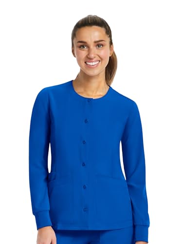 Maevn Matrix Impulse Women's Round Neck Snap Button Jacket Royal Blue