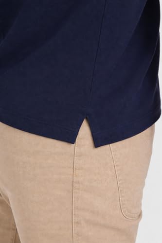 Image of Men's Solid Polo T-Shirt | Short Sleeve | Regular Fit | Soft Breathable Fabric | Casual & Smart Wear | Button Placket Collar Top |
