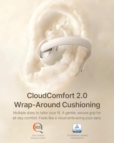 Image of Baseus Bowie MC2 Open Ear Clip On Earbuds, CloudComfort 2.0 Wrap-Around Design, LDAC Hi-Res Audio, Bluetooth 6.0, 55H Playtime, 4-Mic AI Clear Call, IP67 Waterproof for Running Gym Workouts