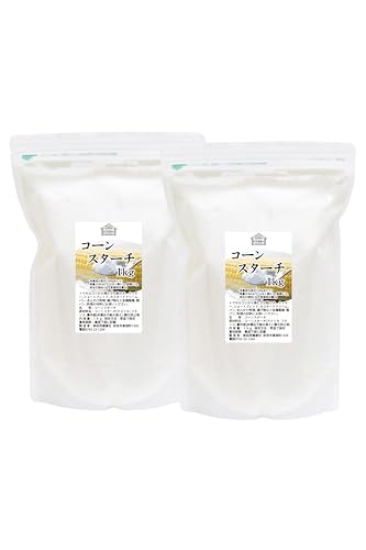 自然健康社 コーンスターチ 1kg×2個 業務用 無添加 でん粉