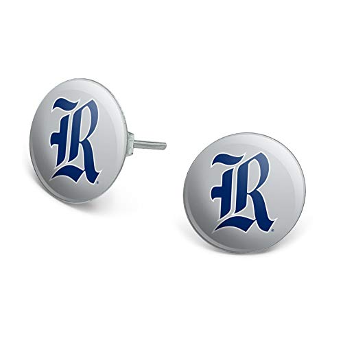 Rice University Owls Logo Novelty Silver Plated Stud Earrings