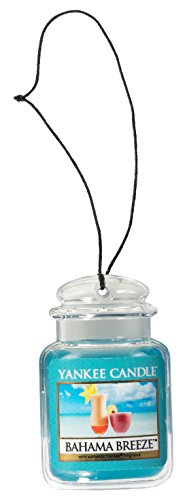 Image of Yankee Candle Car Jar Ultimate 3-Pack, Bahama Breeze, Black Coconut, Turquoise Sky, Hanging Air Freshener, Neutralizes Odors, Up to 30 Days