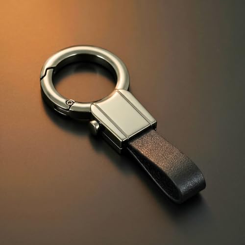 Image of THE MEN THING - Stylish Multicolor Stainless Steel Keychain for Men & Boys (CORE LOOP - Black)