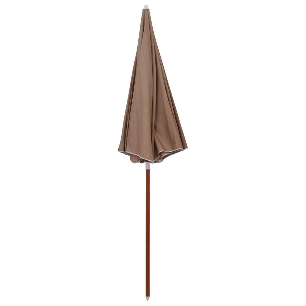 vidaXL Ombrellone con Palo in Acciaio 240 cm Grigio Talpa