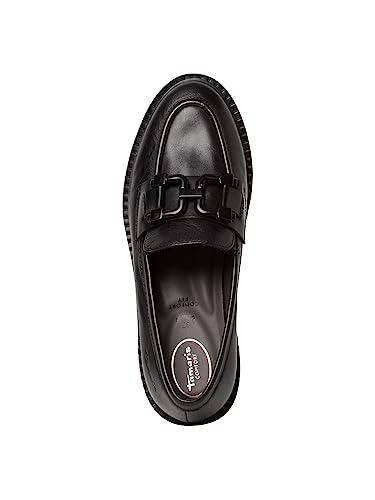 Image of Tamaris Women's Loafer, Black Nappa, 6 Wide