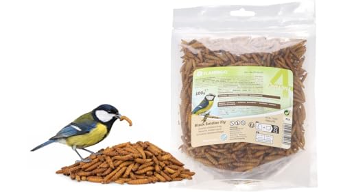 Flamingo 4 Seasons Black Soldier Fly gedroogde larven 100gr - voor buitenvogels