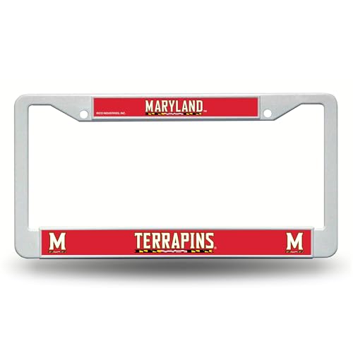 Rico Industries NCAA Maryland Terrapins Plastic License Plate Frame 6 x 12.25-