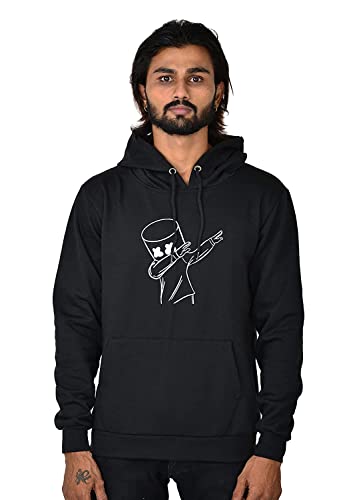 Image of WearIndia Unisex Cotton Hooded Neck Hooded Sweatshirt (W NEW DANCEMELO Hoodie Black M)