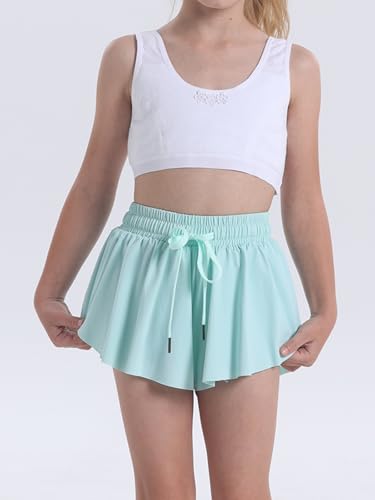 Image of Flowy Shorts for Teen Girls Athletic Running Youth Butterfly Shorts