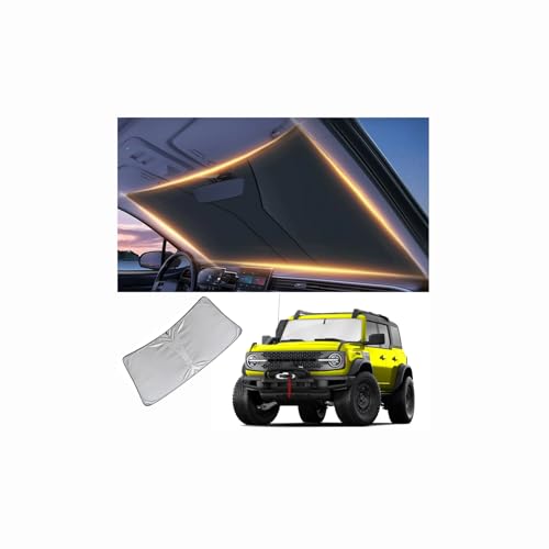 Windshield Sun Shade for Ford Bronco Front Window Shades Cover for 2021-2024 2025 2026 Bronco...