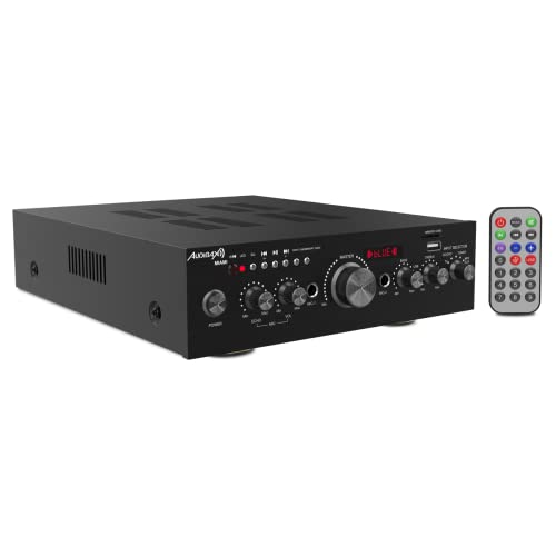 Audibax Miami - Amplificador de Audio HiFi - Conexión Bluetooth - Potencia de 100W + 100W -...
