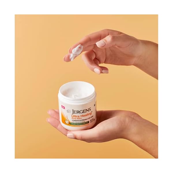 Jergens Ultra Healing Body Balm for Dry Skin, for Extra Dry Skin Relief, 6 Ounces, Formulated with Vitamins C, E and B5 plus Plant Protein Complex