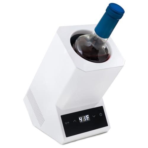 Image of Collier Kitchen Electric Wine Chiller | Single Bottle Portable Wine Cooler with LED Touch Display & Adjustable Temperature | Sleek Iceless Wine Chilling for Modern Kitchens