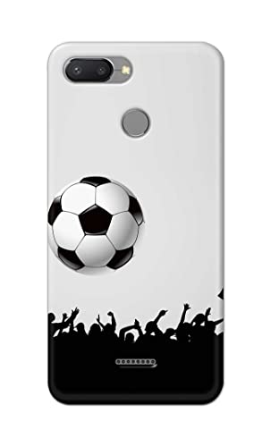 Image of Printed Hard Back Cover Case for Mi Redmi 6 Back Cover (Football Icon) -1302
