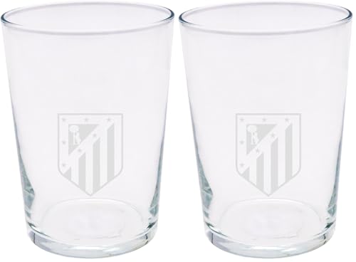 CYPBRANDS Atlético de Madrid, Vaso de Sidra, Vidrio, Resistente,