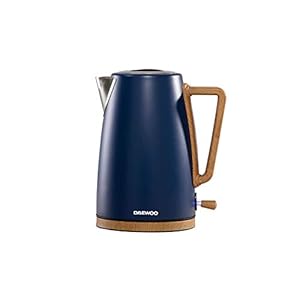 Daewoo SDA1953 Scandia 1.7L Stainless Steel Kettle (2500-3000W Power Output) Rapid Quiet Boil and Removable Washable…