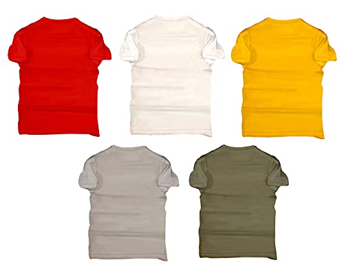 Image of JUGULAR Baby Boys Cotton Regular Fit Baby T-Shirt (Pack Of 5)