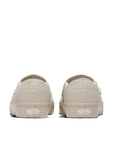Vans Women's Asher Slip-On Shoe | Comfortable Sneakers for Walking, Fashion & Everyday Wear, Mono Perf Oatmeal, 84