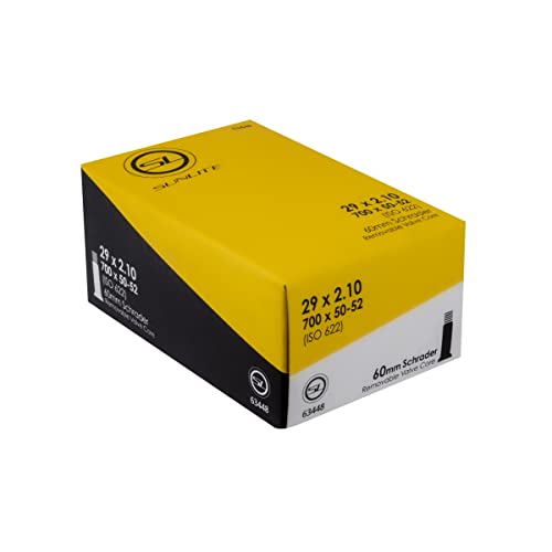 Sunlite Standard Schrader Valve Tubes, 29 x 2.10 (700 x 50-52) / 60mm, Black
