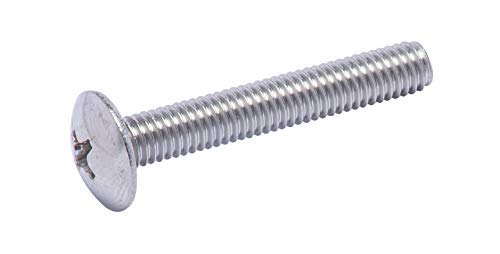 #10-32 X 1-1/4" Stainless Phillips Truss Head Machine Screw, (25pc), Fine Thread, 18-8 (304) Stainless Steel, by Bolt Dropper