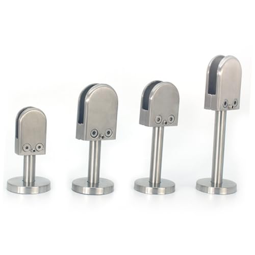 Soporte para estantes de acero inoxidable y abrazadera de vidrio 2