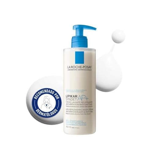 La Roche Posay Gel- Crema de Ducha, Limpiador, Relipidizante, Anti-Irritación, Nutre y Calma, Enriquecido con Niacinamida, Para Pieles Secas y Atópicas, Lipikar Syndet AP+, 400 ml