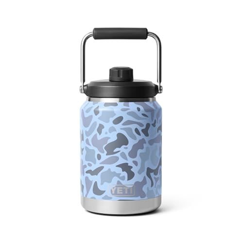 Image of YETI Rambler Half Gallon Jug 2.0, Vacuum Insulated, Leakproof, Stainless Steel with MagCap, Blue Camo