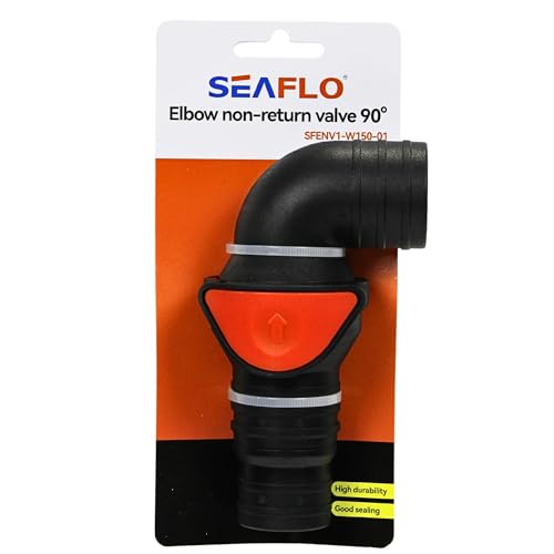 Image of SEAFLO in-Line / 90 Quick Disconnect Non-Return Check Valve PA6+GF+POM Construction, Anti-Backflow Design, Versatile Applications (Choose Size and Style)
