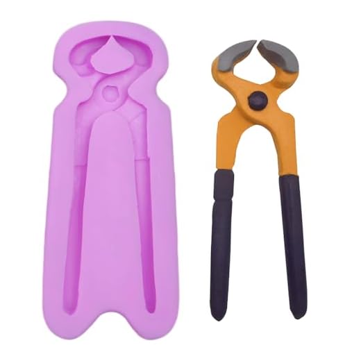 Infovox Hand Tools Silicone Chocolate Molds, Pliers Construction Tools Baking Molds, 3D Fondant Mold for Cake Decoration Candy Sugar Craft Gum Paste Clay