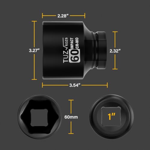 Image of 1 Inch Drive 60mm Standard Metric 6 Point CR-MO Impact Socket