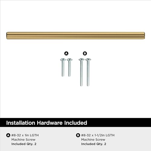 Image of Amerock 6-5 /16 inch Bar Pulls Champagne Bronze Drawer Pull | 6-5 /16 inch (160mm) Center-to-Center Mounting Distance and 8-5 /8 inches Overall Length, Durable Carbon Steel Cabinet Hardware
