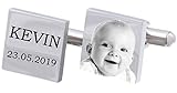  Juwelier Schönschmied - Manschettenknöpfe Fotogravur inklusive Bild Gravur Bilgravur aus Edelstahl mit Amazon Konfigurator gestalten – ACM15bi-2