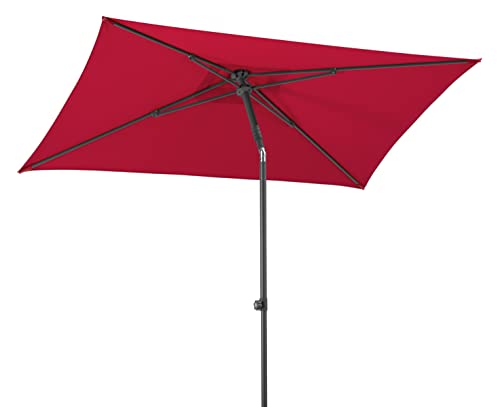 Schneider-Schirme Sonnenschirm Sevilla, rot, 240 x 140 cm rechteckig, 667-77, Gestell Stahl, Bespannung Polyester, 4.6 kg