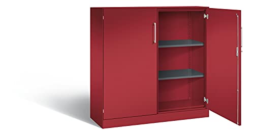 Flügeltürenschrank ASISTO Höhe 1292 mm Breite 1200 mm 2 Fachböden rubinrot rubinrot C+P