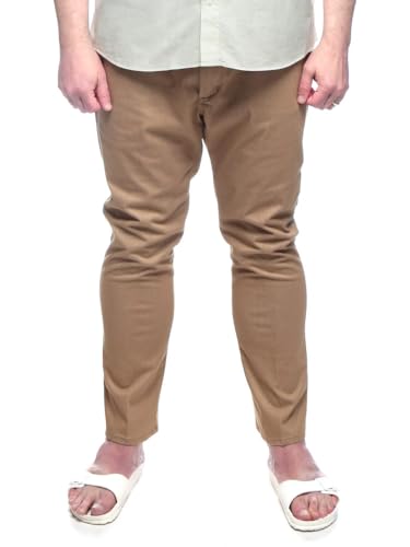 [エドウィン] サカゼン 大きいサイズ メンズ デニスラ ストレッチ スリム テーパードパンツ ベージュ / 50