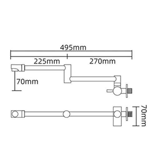 Robinet pivotant pliable noir idéal pour optimiser l'évier de cuisine - 3