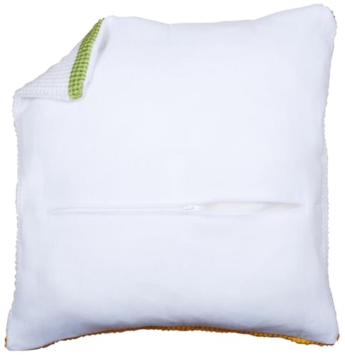 Vervaco Cushion Back with Zipper - White, 18 x 18 inch
