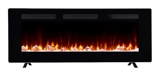Dimplex Sierra 48 Caminetto Elettrico – Camino Elettrico con Termoventilatore – Camino Finto con Effetto Fiamma LED Optiflame – Da Incasso, A Parete o Autoportante – Controllo via App
