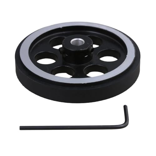 Rueda medidora A20F-200X6mm de aluminio y caucho para encoder rotatorio 4