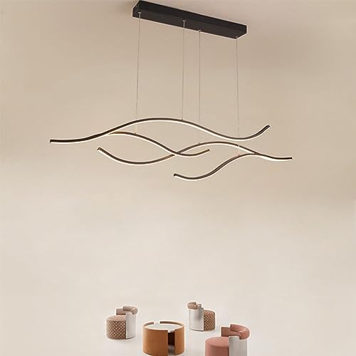 Lustre LED ajustable 3000-6500K anti-éblouissement pour grand salon