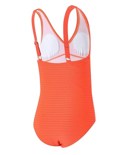 Girls Swimsuit One Piece Bathing Suit V Neck Girls' Swimwear Adjustable Straps Teen Girl Swimsuit Size 6-14Y Yizuoding0062