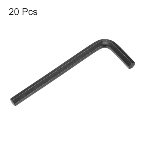 Image of HARFINGTON 20pcs Hex Key Wrench 7 /32 inch L-Shape Hexagon SAE Wrenches Chrome Vanadium Steel Repairing Tool for Home Repair, Black
