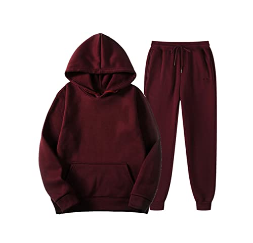 Sweat à capuche femme bordeaux Kiioouu 2 pièces : style et confort S