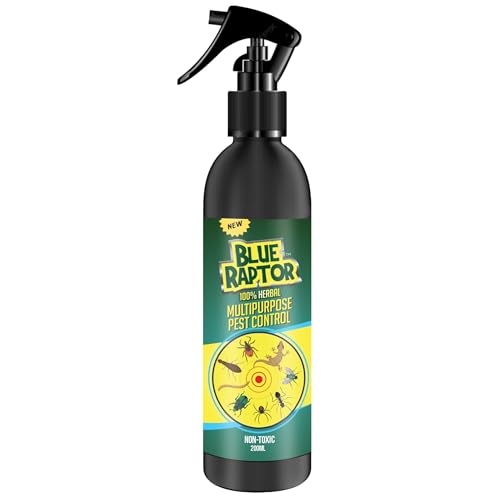 Image of Shadow Securitronics Blue Raptor All-Purpose Insect Control Spray|100% Natural Repellent for Lizard, Cockroaches, Bed Bugs, Spiders, Flies, and Centipedes|Safe and Non-Toxic Formula|(200ml)