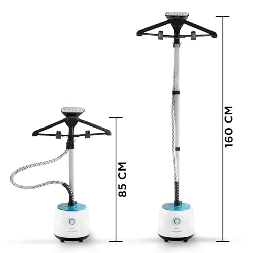 SOGO Plancha Vertical Vapor para Ropa con Perchero y Estante Telescópico 1900W y Capacidad de 1,9L – Plancha Ropa, Cortinas, Telas para Eliminar Arrugas - Plancha Vapor con Cepillo, Percha y Guante - imagen 7