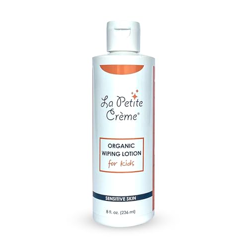La Petite Creme French Premium Liniment Wiping Lotion for Kids (8 oz) - Potty Training Solution - Skin Cleanser & Moisturizer - Girls and Boys - USDA Certified Organic and EWG Verified