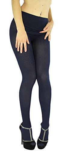 Image of ToBeInStyle Womens High Fashion Sheer Full Footed Vertical Stripe Tights