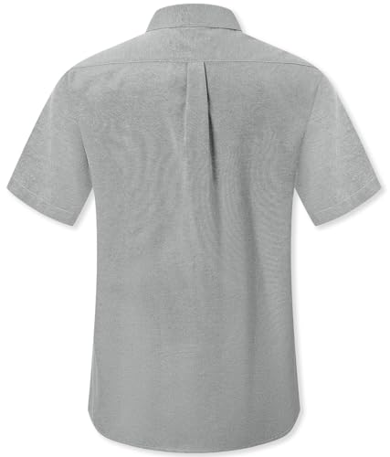 Image of SANGTREE Men & Boy Striped Multicolor Oxford Cotton Shirt,Comfortable Fit,Short Sleeve Collared Shirt