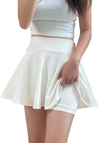 Alexis Leroy Women's Short Tennis Skirt with Integrated Shorts and