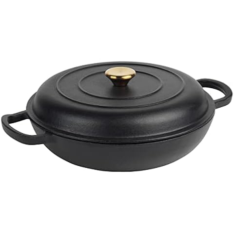 Russell Hobbs RH02525BEU7 flache Kasserolle aus Gusseisen, 30cm, induktion kochtöpfe, hervorragende Wärmespeicherung Cover